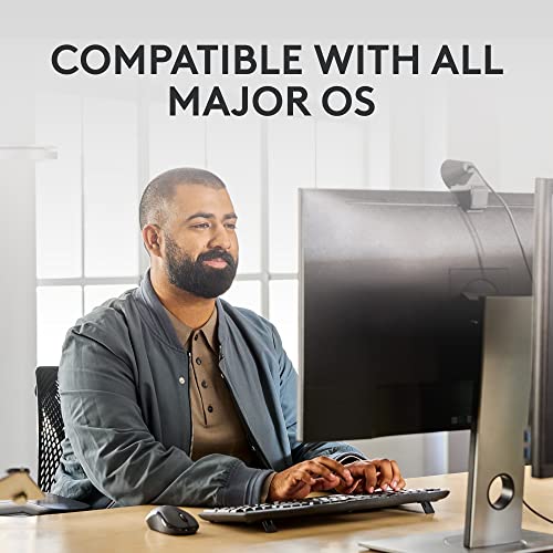 Logitech MK370 Combo for Business, Wireless Full-Size Keyboard and Wireless Mouse, Secure Logi Bolt USB Receiver, Bluetooth, Globally Certified Windows/Mac/Chrome, Linux - Graphite, Pack of 4 - size: One Size (Pack of 4)