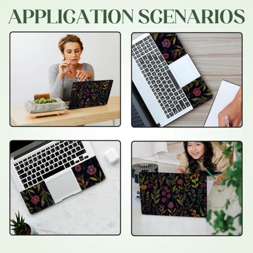 SUPERDANT Laptop Skin Sticker Flowers Laptop Notebook Decals Floral | Personalized Universal Computer Wrap Vinyl Skin Stickers Cover Art Decal Removable 12-15.6 Inch Scratch-Resistant Gift