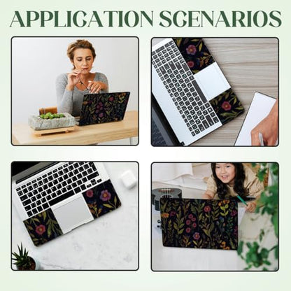 SUPERDANT Laptop Skin Sticker Flowers Laptop Notebook Decals Floral | Personalized Universal Computer Wrap Vinyl Skin Stickers Cover Art Decal Removable 12-15.6 Inch Scratch-Resistant Gift