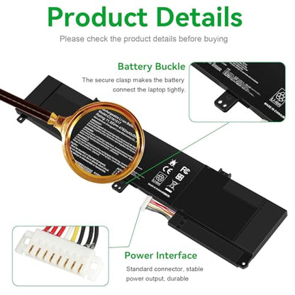 ASUNCELL C31N1517 Laptop Battery Compatible with ASUS VivoBook Flip Q304 Q304U Q304UA Q304UAK Q304UJ Q303UA Q304UAKP TP301 TP301U TP301UA TP301UJ 0B200-01840000 0B200-01840100 11.55V 55Wh - size: C31N1517 12.60 × 5.28 × 1.06 in