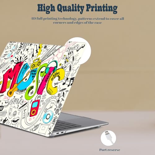 Laptop Shell for MacBook Air 11 inch Case 2015 2014 2013 2012 2011 2010 Release Model A1465 A1370,Air 11.6" Snap on Protective Laptop Hard Case & Keyboard Cover,Creative Music - color: Creative Music, size: Air 11" 2010-2015(A1370/A1465)
