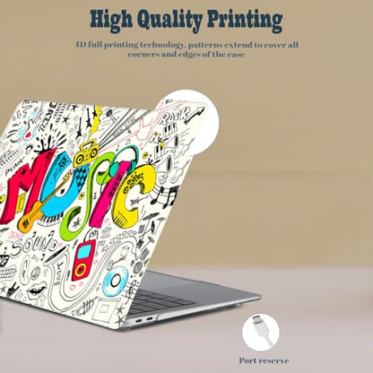 Laptop Shell for MacBook Air 11 inch Case 2015 2014 2013 2012 2011 2010 Release Model A1465 A1370,Air 11.6" Snap on Protective Laptop Hard Case & Keyboard Cover,Creative Music - color: Creative Music, size: Air 11" 2010-2015(A1370/A1465)