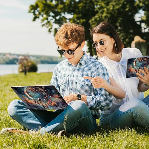 Universal Laptop Skin Sticker with 2 Wrist Pad Skins, Waterproof Scratch Resistant Vinyl Laptop Cover Decal, Cut to Fit for 11–15.6 Inch MacBook HP Dell Lenovo, Dreamcatcher - color: Dreamcatcher