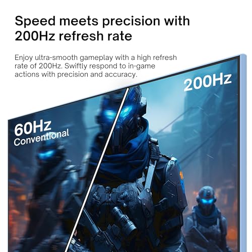 Pixio PX248 Wave Blue 24 inch 200Hz Refresh Rate FHD 1080p Resolution Fast IPS Panel 1ms GTG Response Time Built-in Speakers Gaming Monitor with Adaptive Sync - color: Blue