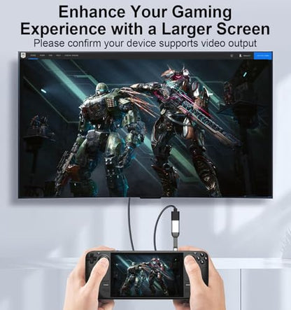 USB-C to hdmi Compact Adapter,Typec Phone to TV Screen mirroring 4K@60Hz 2K@144Hz 1080P,Compatible for iPhone 17/16/15,iPad,Galaxy,MacBook,iMac,Dell,Surface Book,Laptop,Thunderbolt