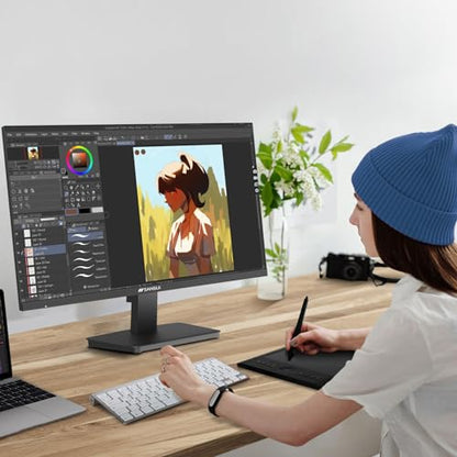 SANSUI Monitor 24 Inch 100Hz PC Monitor, HDMI VGA Ports VESA Mount, FHD Computer Monitor Ultra-Slim Ergonomic Tilt Eye Care for Home Office (ES-24F2, HDMI Cable Included) - size: 24 Inch