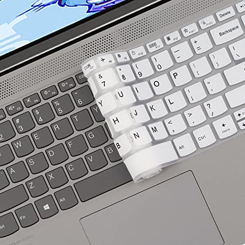 Keyboard Cover Skin for Lenovo Ideapad 5 15IIL05 15.6" /Ideapad Flex 5 15IIL05 /Ideapad Slim 7 15 15.6" |New Lenovo Flex 5 15 15.6 US Layout Keyboard Protective Cover Skin -White - color: White