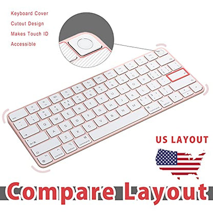 Keyboard Cover for New M4 iMac Magic Keyboard (Model A3118/A2449, Touch ID Version, w/o Numeric Key) - Ultra Thin, Protective and Clear Keyboard Cover Protector Skin - color: A2449 (Touch ID & Short Model )