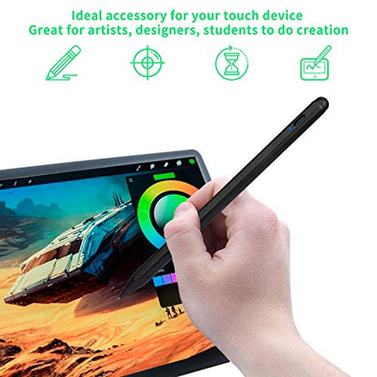 Stylus Pen for Chromebook, Active Capacitive Digital Pencil Compatible with Chromebook Stylus,Good for Sketching and Note-Taking Pens,Black - color: Black