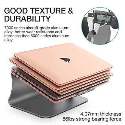 Laptop Stand Aluminum Cooling Computer Stand Holder for Apple MacBook Air Pro 11-16" Laptops (Gray) - color: Gray