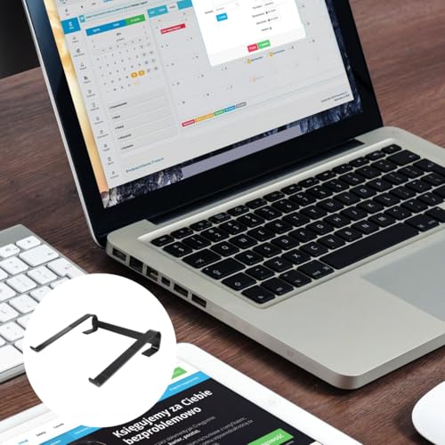 Angoily Ergonomic Aluminium Laptop Riser Stand for Desk with Folding Design and Stable Support Compatible with Laptops Portable Cooling Computer Holder for Use