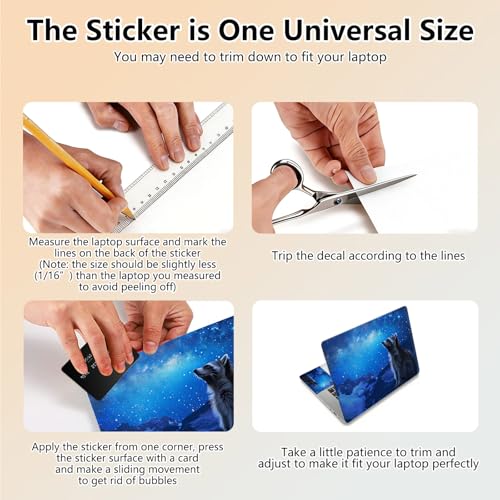 Laptop Skin Sticker Decal 15.6 Inch,12 13 13.3 14 15 15.6 in Laptop Netbook Skins for Notebook,Art Decal Removable Waterproof Scratch Resistant,Universal Vinyl Cover,Blue Galaxy Raccoon - color: Blue Galaxy Raccoon