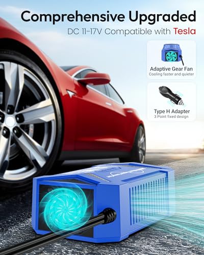BESTEK Pure Sine Wave Power Inverter, 300W DC 12-17V to 110V AC Car Adapter | Vehicle Plug in Cigarette Lighter Outlet Solar Inverter, 4.8A Dual USB Fast Charging Ports for Phone, Laptop, CPAP(Blue) - color: Blue