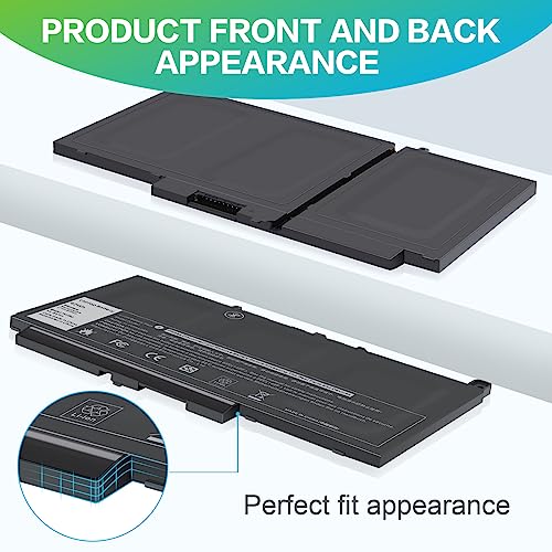 Futurebatt 7CJRC Laptop Battery for Dell Latitude 7470 7270 E7470 E7270 Battery 7CJRC KNM09 0KNM09 21X15 021X15 TX283 0TX283 - size: 7CJRC 9.88 4.72 1.30in