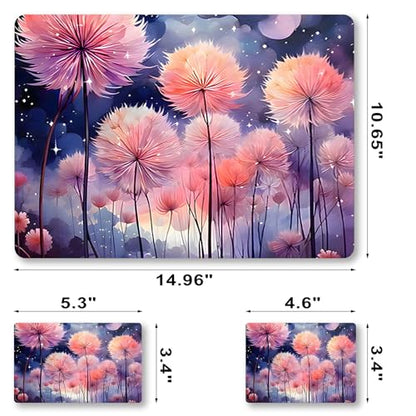 Laptop Decal Sticker Skin Cover, 12" 13.1" 13.3" 14" 15" 15.4" 15.6" Laptop Netbook Vinyl Art Skin Sticker Cover Notebook PC Protector (2 Wrist Pad Included), Removable Reusable, Dreamy Dandelions - color: Dreamy Dandelions