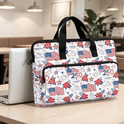 Laptop Sleeve, Laptop Cover with Adjustable Strap Computer Bag Tablet Notebook Sleeves Handbag Messenger Briefcase - color: Usa 250th Birthday Design