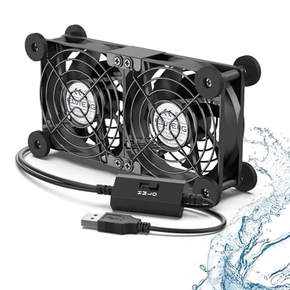 ELUTENG Dual Cooling Fan Whisper Quiet 80mm USB Fan 3 Adjustable High Speed USB Port Heatsink Fans Compatible for PS4, PS5, Router, Laptop, PC, Xbox Cooling Electronics - size: 80mm