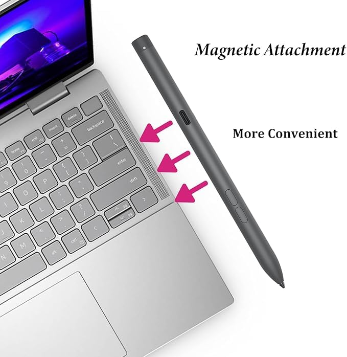 Premier Rechargeable Active Pen PN7522W Compatible for Dell Active Pen PN7522W Compatible with Dell 2-in-1s for Latitude 7350 Detachable/5350 9420 2-in-1,XPS Pen,for Inspiron 14/16 2-in-1 Laptops
