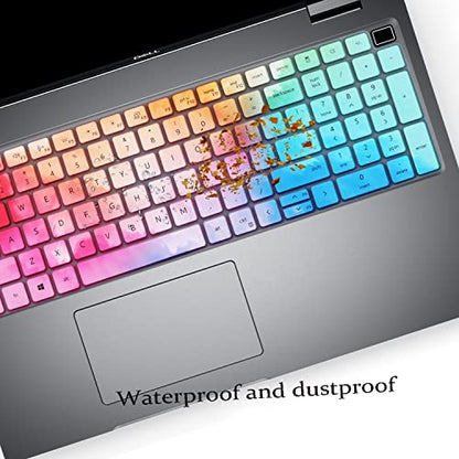 Keyboard Cover for 15.6 Inch Dell Latitude 3540 3550 5520 5521 5530 5531 5540 5550, 15.6 Inch Dell Precision 3560 3561 3570 3571 3580 3581 3590 3591 Laptop US Protective Keyboard Skin-Colorful - color: Colorful