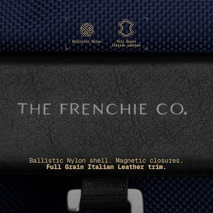 The Frenchie Co. - Work/Travel Speed Backpack - Expandable 23 to 30 liters - Laptop compartment with anti-theft magnetic closure - Ballistic nylon durable construction - color: Blue