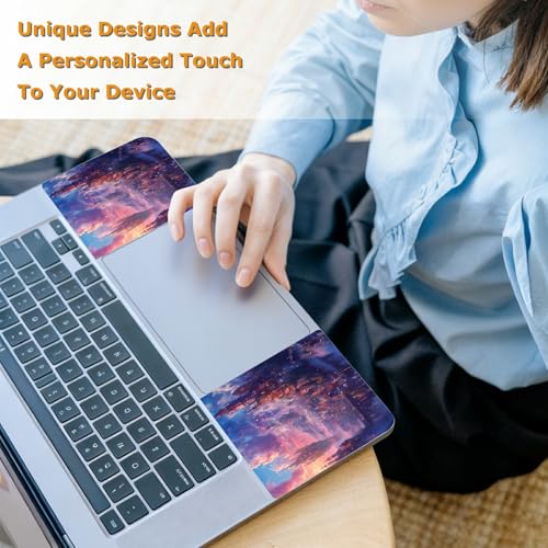 Universal Laptop Skin Sticker with 2 Wrist Pad Decals, 3-Piece Removable Vinyl Laptop Cover, Fantasy Castle Waterproof Anti-Scratch, Easy-Trim Fit for 13.3" 14" 15.6" Laptops - color: Fantasy Castle