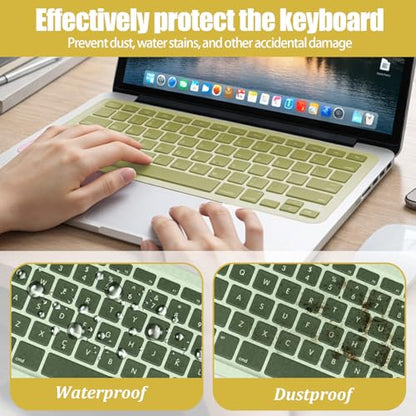 Laptop Keyboard Protector Silicone Transparent Cover for Dustproof Protection Compatible with 13-14 Inch (Yellow) - color: yellow