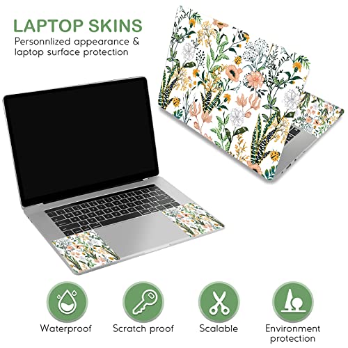 DINKY Laptop Skin Sticker Decal, 16" 16.5” 17” 17.3 inch Laptop Universal Reusable Vinyl Skin Stickers Art Cover Decal Notebook PC Personalized Protector (White Flor) - color: White Flor