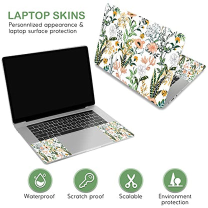 DINKY Laptop Skin Sticker Decal, 16" 16.5” 17” 17.3 inch Laptop Universal Reusable Vinyl Skin Stickers Art Cover Decal Notebook PC Personalized Protector (White Flor) - color: White Flor