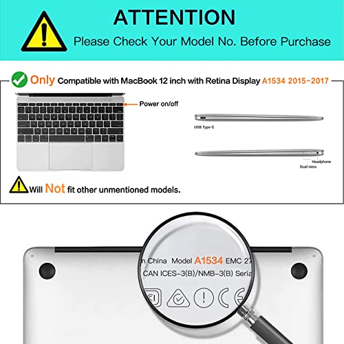 MOSISO Compatible with MacBook 12 inch Case A1534,2017-2015, Beige | Protective Scratch-Resistant Plastic Hard Shell Case & Keyboard Cover Skin - color: Beige