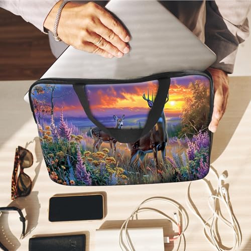 14" 15" Laptop Handle Bag Computer Bag,14.2" 15.4 inch Pouch Holder Notebook Sleeve Cover Compatible for Dell,Lenovo,Toshiba HP, Asus Notebook Messenger Briefcase-Elk Lavender - color: Elk Lavender