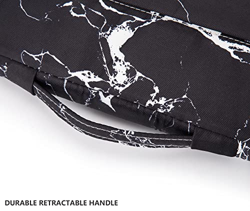 Kinmac 360° Heavy Duty Protective Laptop Sleeve Case Bag Cover with Handle for MacBook Air 13 inch,iPad Pro 13 inch and 13.3 inch HP,Dell,Lenovo,Asus,Acer Laptop (Black Marble) - color: Black Marble, size: 12 inch-13.3 inch