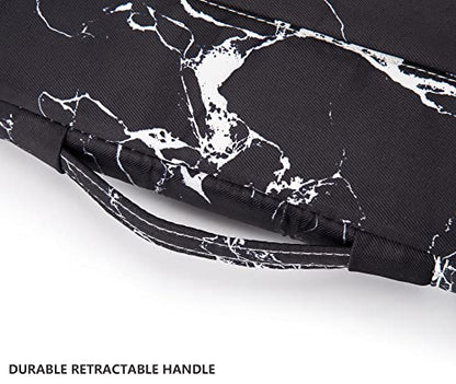 Kinmac 360° Heavy Duty Protective Laptop Sleeve Case Bag Cover with Handle for MacBook Air 13 inch,iPad Pro 13 inch and 13.3 inch HP,Dell,Lenovo,Asus,Acer Laptop (Black Marble) - color: Black Marble, size: 12 inch-13.3 inch