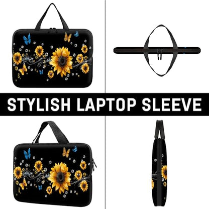 14" 15" Laptop Handle Bag Computer Bag,14.2" 15.4 inch Pouch Holder Notebook Sleeve Cover Compatible for Dell,Lenovo,Toshiba HP, Asus Notebook Messenger Briefcase-A river of flowers - color: A River of Flowers