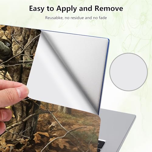 Laptop Skin Sticker Decal, Universal Reusable Vinyl Laptop Cover for 12" 13" 13.3" 14" 15" 15.4" 15.6" Notebook PC, Reusable Waterproof Scratch-Resistant with 2 Wrist Pads,Camouflage Tree - color: Camouflage Tree