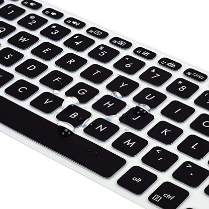 ImComor Keyboard Cover For Asus VivoBook F512DA F512FA F512JA X512FA X512DA X515JA S512 S530UA S530FA 15.6 Inch Laptop Accessories, Black