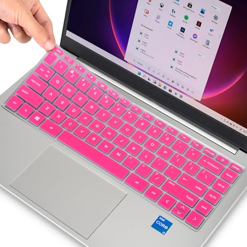 Keyboard Cover for 2023 HP Envy 2-in-1 14" 14t-es000 14-es0013dx 14-es0033dx, HP 14" Laptop 14-ep 14-em 14t-ep000 14z-em000 14-ep000 14-ep0097nr 14-ep0145cl 14-em0047nr Keyboard Skin, Hot Pink - color: Hot Pink
