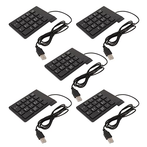 Wired Number Pad 18 Keys, Ergonomic USB Mini Numeric Keypad, Plug and Play Quiet Typing for PC Laptop Desktop, 2 Pack (Silicone) - size: Silicone