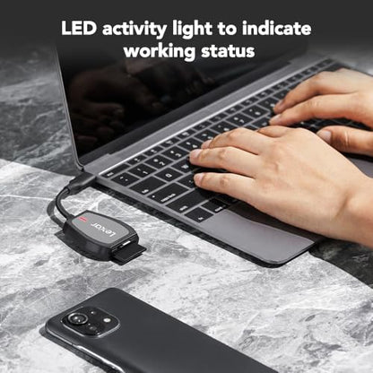 Lexar Dual-Slot SD/Micro SD Card Reader, Up to 312MB/s Read, USB-C | Works w/ USB-C Computers, Compact, LED Activity Indicator, UHS-I Backwards Compatible, LRW470U-RNHNU - style: MicroSD / SD Dual-Slot USB-C
