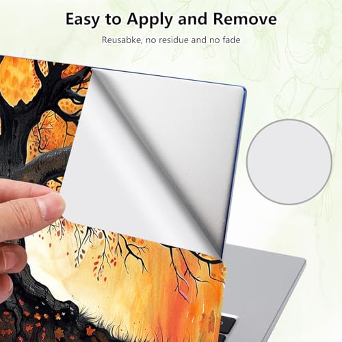 Laptop Skin Sticker Decal, Universal Reusable Vinyl Laptop Cover for 12" 13" 13.3" 14" 15" 15.4" 15.6" Notebook PC, Waterproof Scratch-Resistant with 2 Wrist Pads, Easy to Apply & Remove,Art Trees - color: Art Trees