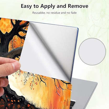 Laptop Skin Sticker Decal, Universal Reusable Vinyl Laptop Cover for 12" 13" 13.3" 14" 15" 15.4" 15.6" Notebook PC, Waterproof Scratch-Resistant with 2 Wrist Pads, Easy to Apply & Remove,Art Trees - color: Art Trees