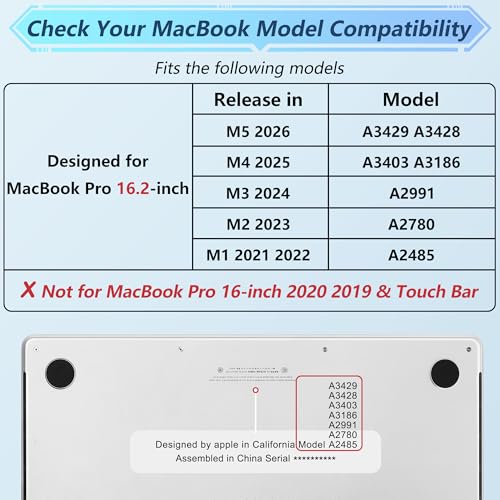 Mektron Case for 2026 M5 MacBook Pro 16 inch A3429 A3428 M4 A3403 A3186 M3 A2991 M2 A2780 M1 A2485 (2021-2025) Pro/Max with Liquid Retina XDR, Hard Shell Plastic Laptop Cover, Dahlia Flower C035