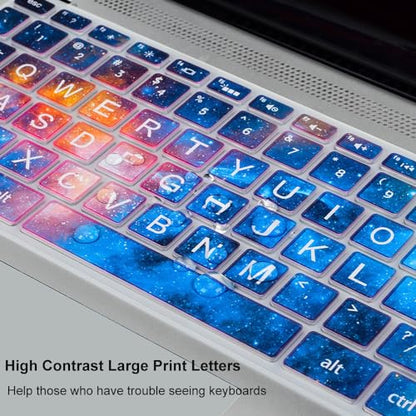 Keyboard Cover for HP Pavilion X360 14" & HP Laptop 14 14t 14z 14-cf 14-dk 14-dq 14-fq Series 14-cf0006dx/cf0012dx 14-dk0002dx 14-dq0011dx/dq1037wm/dq1089wm 14-fq0040nr/fq0050nr Keyboard Skin, Nebula - color: Nebula