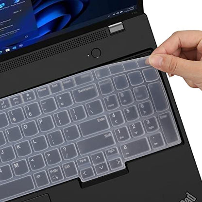 Keyboard Cover for 2026-2023 Lenovo ThinkPad E16 L16 T16 T16g P16 P16v P16s 16 inch Laptop Gen 5/4/3/2/1, Thinkpad L15 Gen 4/3 15.6" (Not Fit 16" Thinkpad Z16 T1g P1 Gen 8/9, 15" L15 Gen 2/1) - color: Clear