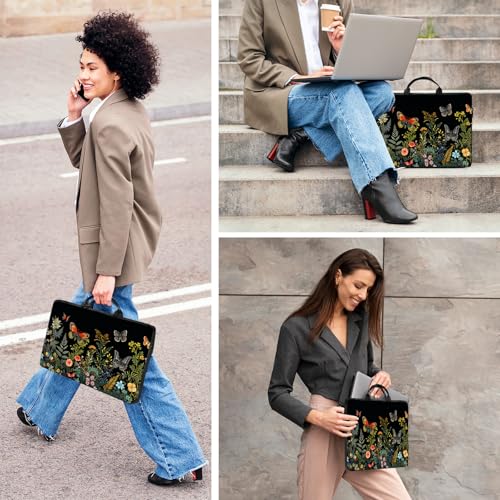 Laptop Bag,14 15 15.6 inch Laptop Case Sleeve,Computer Sleeve with Handle for Women Men,Carrying Case for MacBook,Dell,Lenovo,Notebook Computer,Butterfly Plant - color: Butterfly Plant