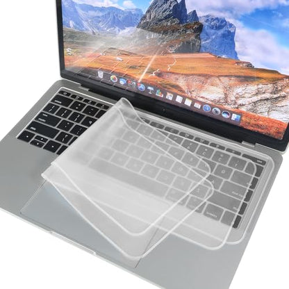 2pcs Universal Keyboard Cover Protector Skin for Laptop Notebook 15.6"-17.3" Clear Laptop Notebook Keyboard Covers 15.6" 16" 17.3" Ultra Thin Silicone Waterproof Dustproof Keyboards Protectors