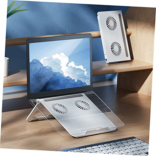 Laptop Cooling Pad Dual 3800 Fans Laptop Stand for Notebook Pc Holder Triangle Frame with Non-Slip Support Portable Computer Stand for Home Office Travel