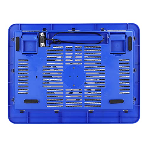 Yosoo Health Gear Laptop Cooling Pad with Big Fan, USB Powered Stand for 14" or Smaller Notebooks, Quiet Laptop Cooler Base (Blue) - color: Blue