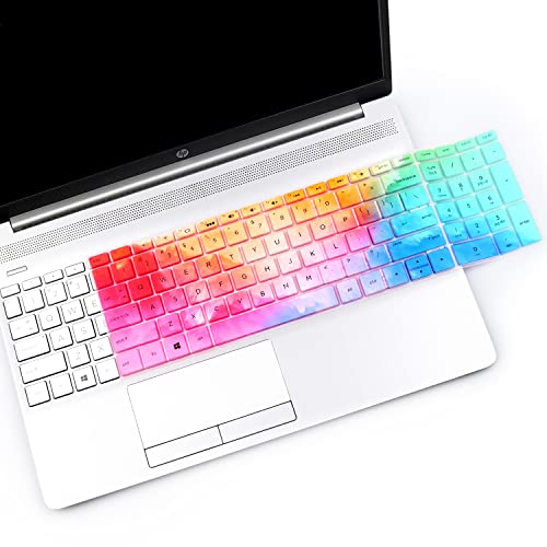 Keyboard Cover Compatible with HP 15.6 Laptop 15-dw 15-dy 15-ef 15-db 15-da 15-bs 15-bw 15t 15z, HP 17.3 Laptop 17-by 17-bs 17-bw 17-ca 17-by1053dx 17-by4061nr-Colorful - color: Colorful