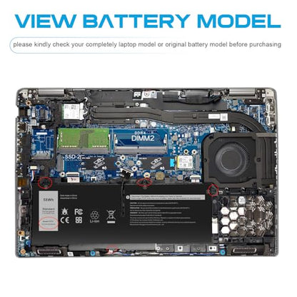 ASUNCELL 58Wh 07KRV Laptop Battery Replacement for Dell Latitude 5430 5530 Precision 3570 P104F005 P104F006 P137G004 P137G005 P137G006 H4PVC 0H4PVC Y86WG 0Y86WG 08WRCR 078FWY 4FVJG O7KRV 15.2V 4-Cell - size: 07KRV 8.94 × 4.96 × 0.71 in