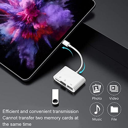 SD Card Reader, USB C Micro SD Card Reader, Memory Card Reader | Type C SD/TF Card Reader, Compatible with iPhone 17/16/15, Samsung Galaxy S25/S24/S23, iPad, MacBook, Laptops,Tablets (White)